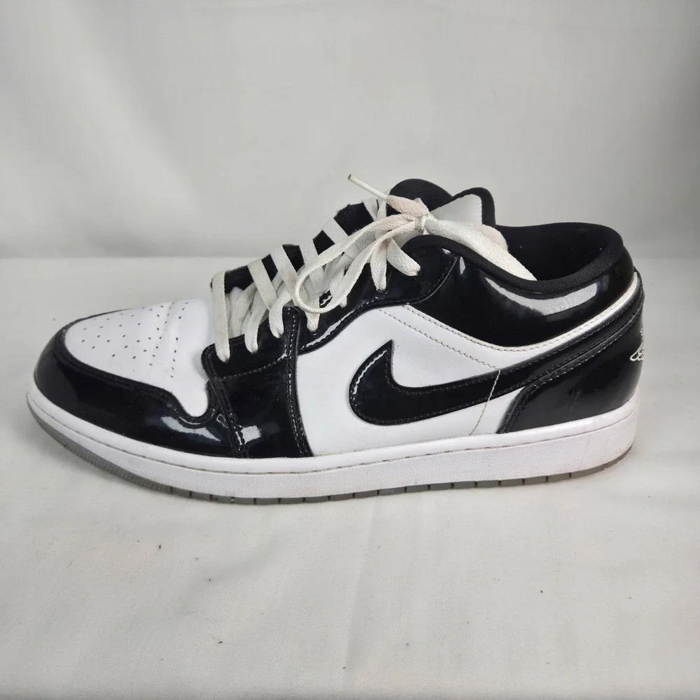 Nike Air Jordan 1 Low SE Concord DV1309-100 Mens Size 12 Black And White Leather